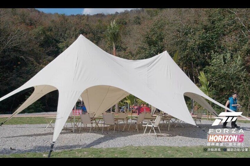 the camp area