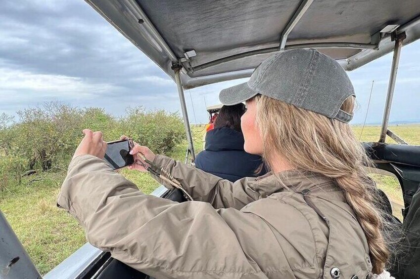 Game drive moments in Masai Mara