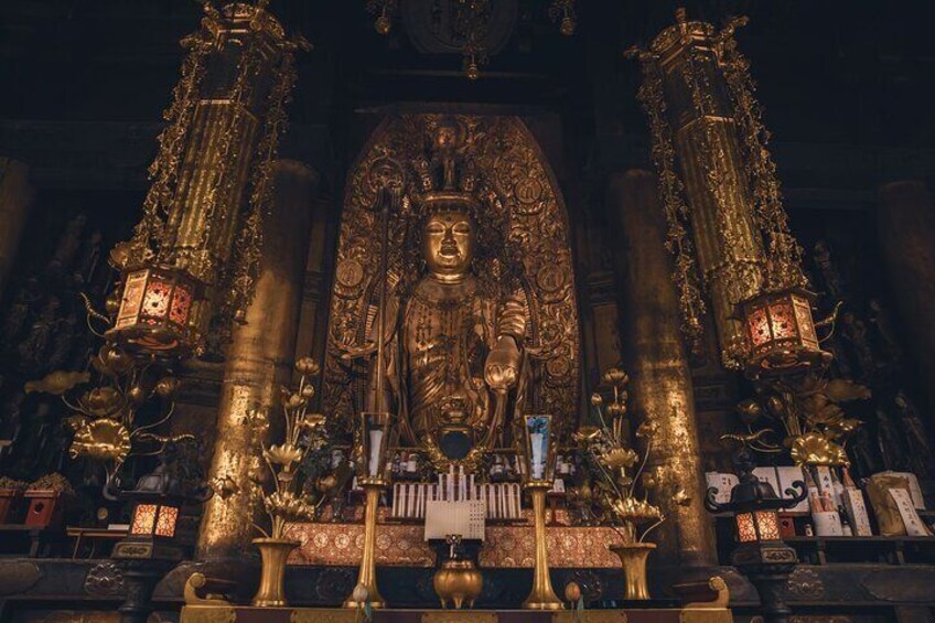 The principal image of Hasedera Temple: Eleven-faced Kannon