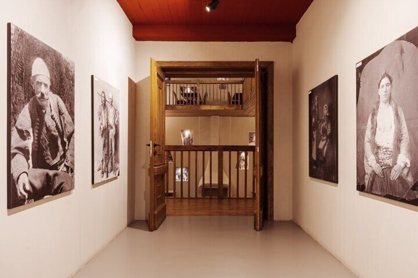 The photos on display are genuine recreations from Marubi Museum, the country's first museum of photography documenting life in the 20th century in Albania