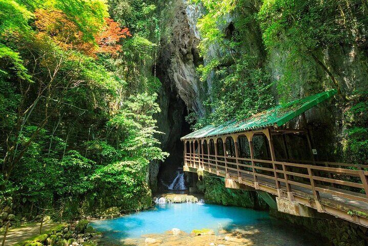 Wander in Japan's largest stalactite cave and marvel at the stalagmite forest and limestone terraces that have been formed over millions of years