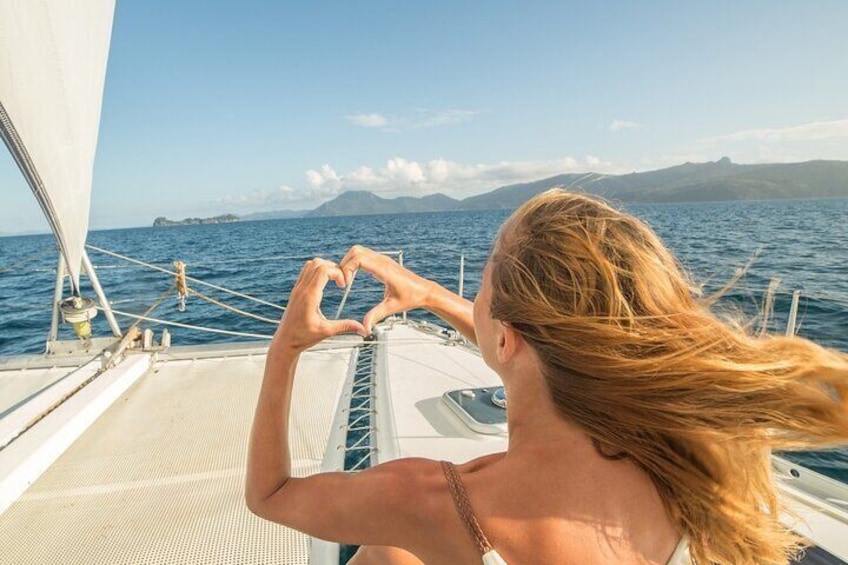 Exclusive catamaran sailing with tapas and welcome drink