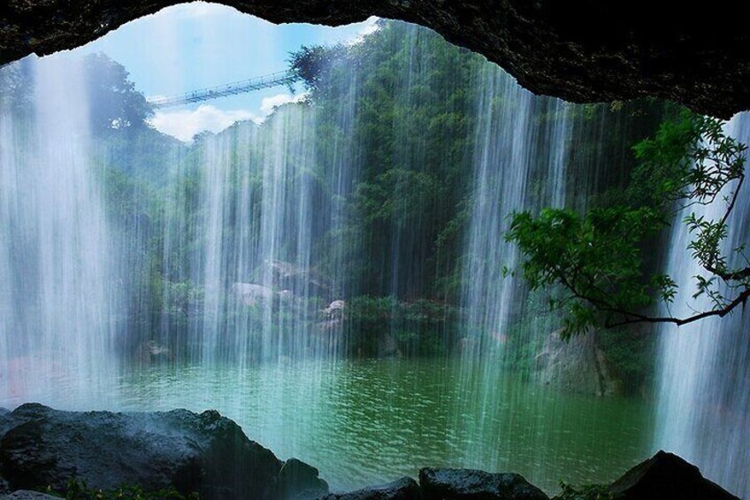 Gulong Gorge Skywalk Glass Bridge and Waterfall View Tour