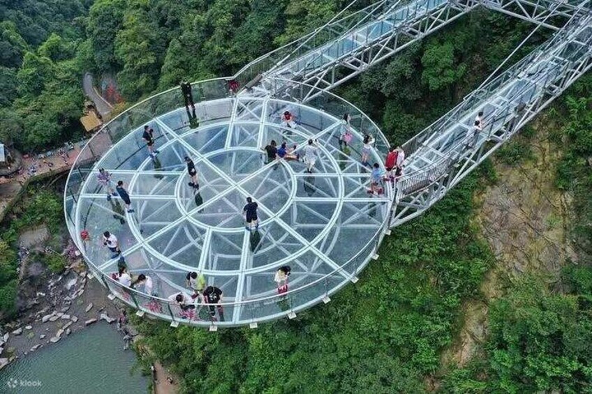 Gulong Gorge Skywalk Glass Bridge and Waterfall View Tour