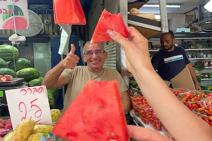 Tel Aviv: Carmel Markt Vegetarisches Essen, Geschichte & Kultur Tour
