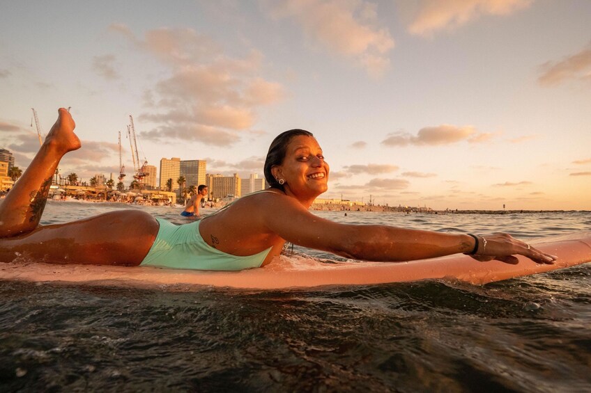 Professional Surfing Lessons at Beach Club TLV in Tel Aviv