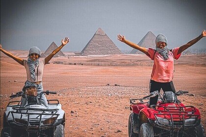Quad Bike ATV Tours in Desert of Giza Pyramids with Egyptian Tea