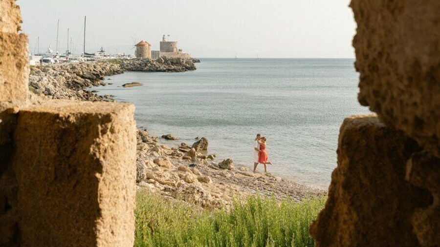 Express Photoshoot in port Old town of Rhodes
