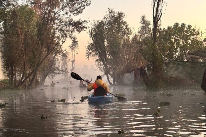 Kayak one more Sunrise Adventure in Xochimilco