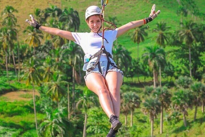 Safe Zip line adventure in Punta Cana