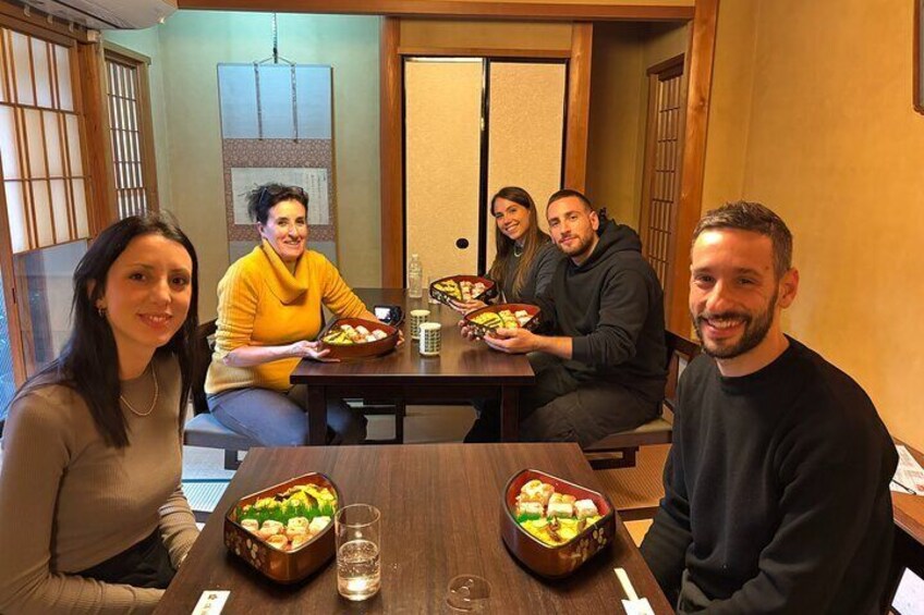 Kyoto style sushi making class at a local sushi restaurant