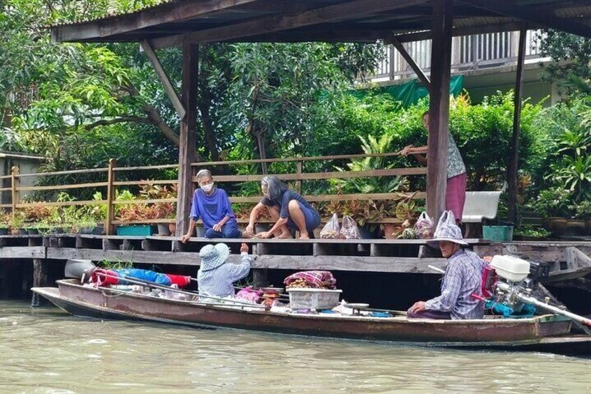 3 Hrs Private Bangkok Canal Boat Tour by Traditional Flat Boat