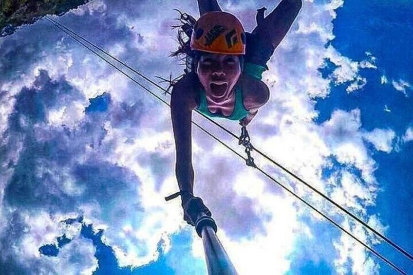 Rainforest Horseback+Waterfall Rappelling+1.3 Miles in Zip Line Combo+Lunch