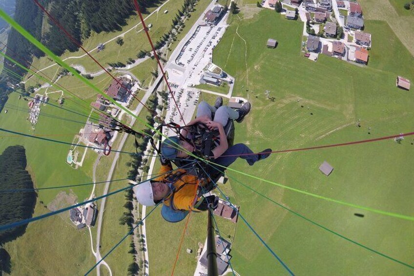 Summer Season Tandem Paragliding Flight Wald Königsleiten