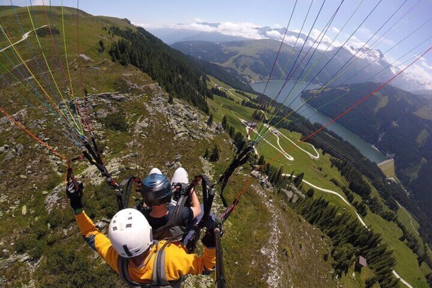 Summer Season Tandem Paragliding Flight Wald Königsleiten