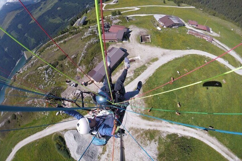 Summer Season Tandem Paragliding Flight Wald Königsleiten