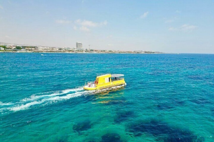 Paphos Yellow Submarine Cruise with Swimming and Drinks