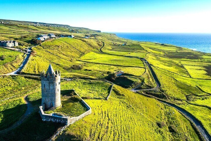 Doonagore Castle tower, Doolin, County Clare, Ireland