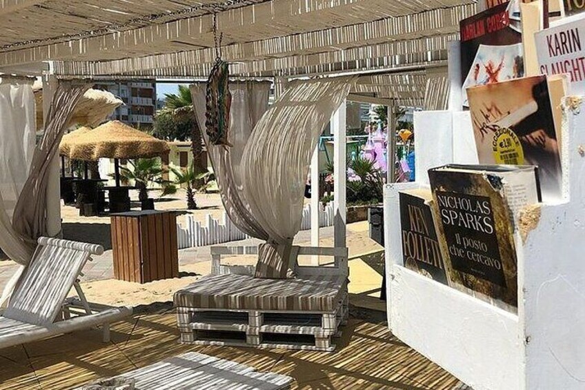 relaxation area of the beach
