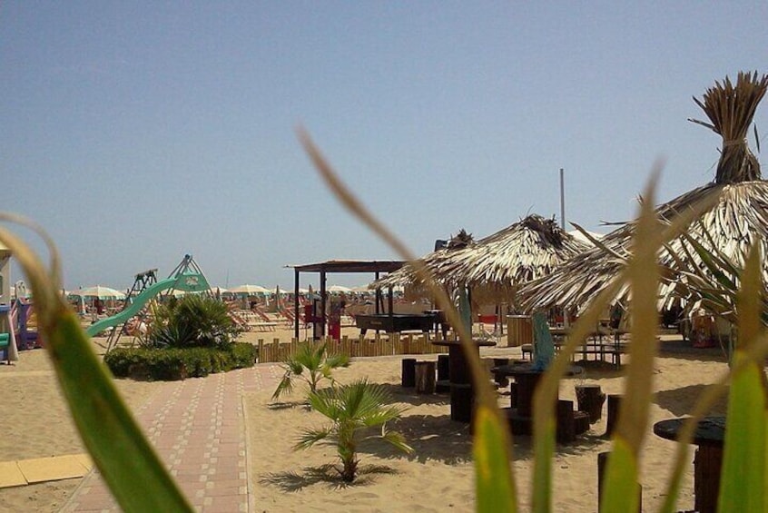 relaxation area of the beach