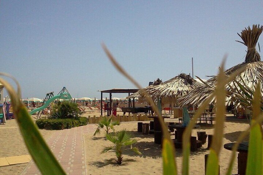 relaxation area of the beach