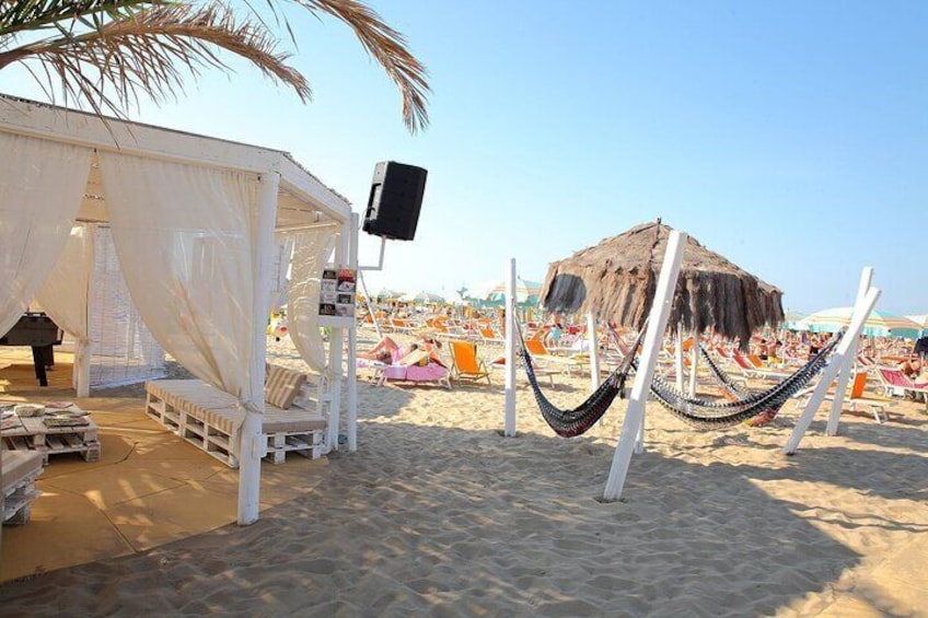 relaxation area of the beach
