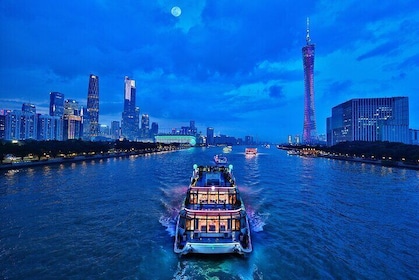 Guangzhou Pearl River Night Cruise and Canton Tower private tour
