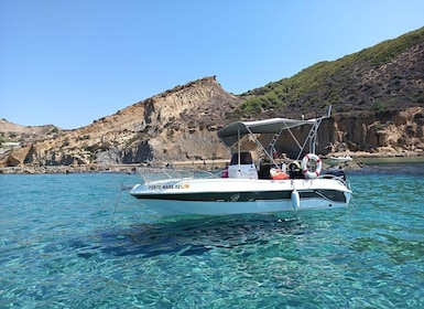 Boat tour of the Agrigento coast with licensed tour guide on board