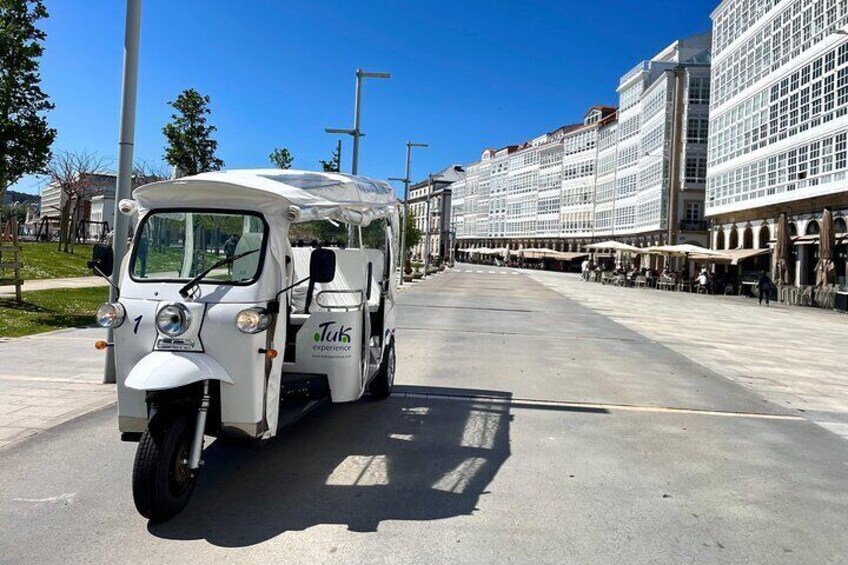 Discover Coruña 60 Minute Private Tour in Tuk tuk