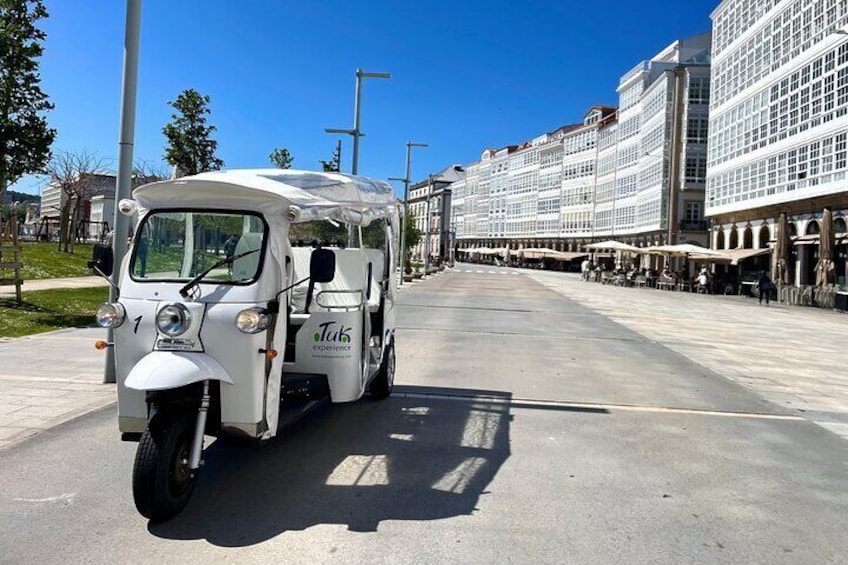 Discover Coruña 60 Minute Private Tour in Tuk tuk