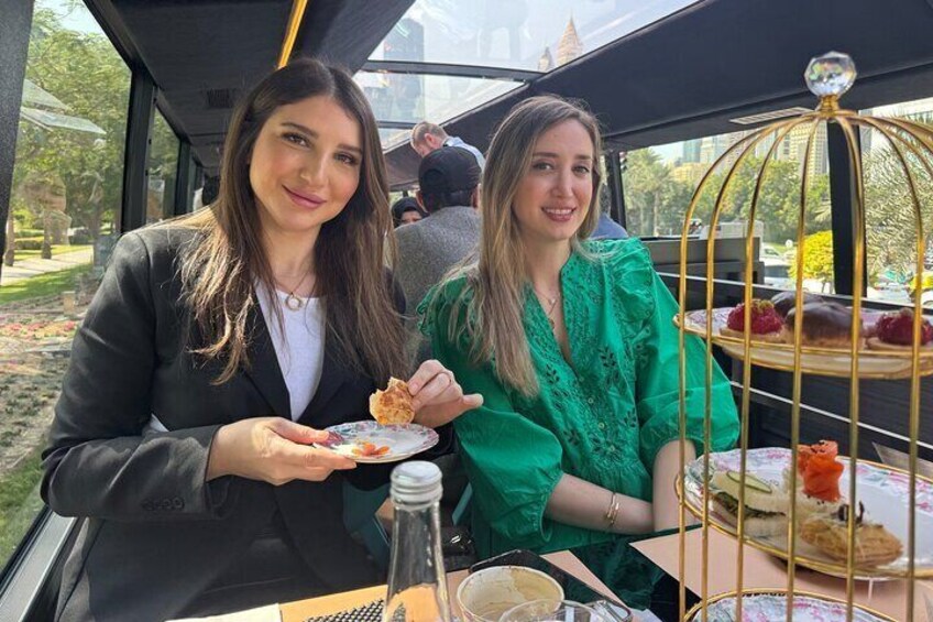 Dubai Bustronomy Gourmet Afternoon Tea on a Panoramic Bus