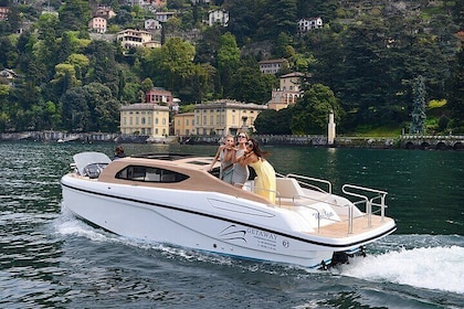7-10 Guests Luxury Limousine Boat Private Tour of Lake Como