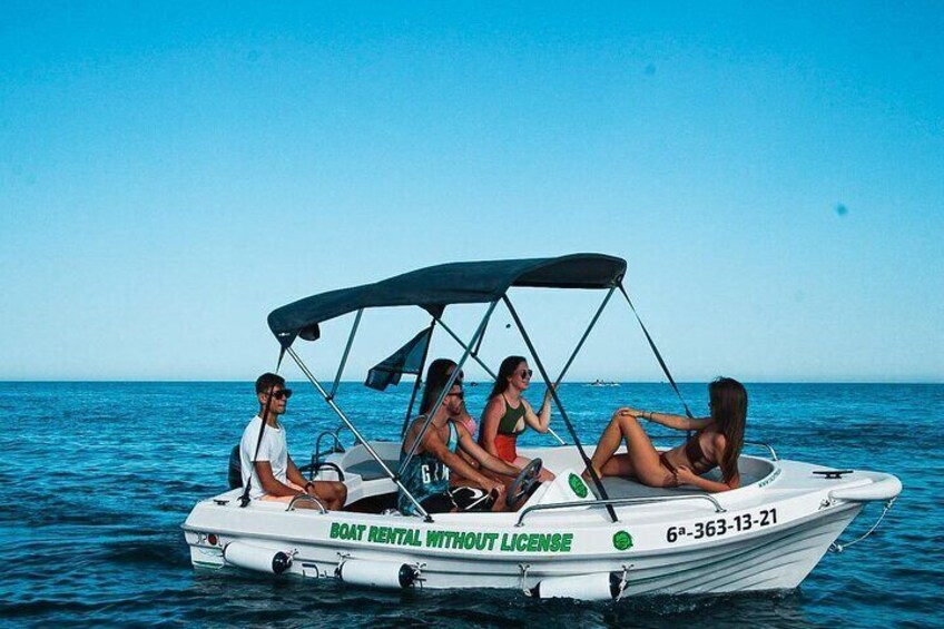 Cabopino Boat rental without license from 1 to 4 hours