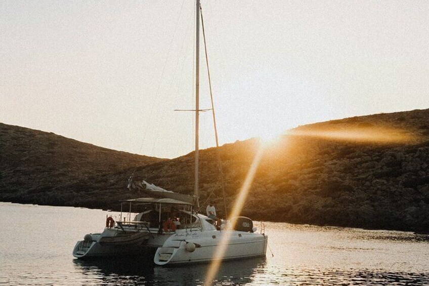 Catamaran Cruise to Kolokyhta Bay and Spinalonga with Meal