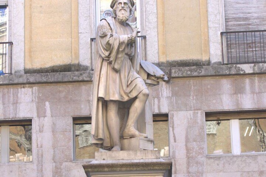 Statues in Parma of Parmigianino, the local painter