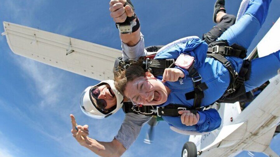 Skydive Tandem Jump Over Barcelona with Transport