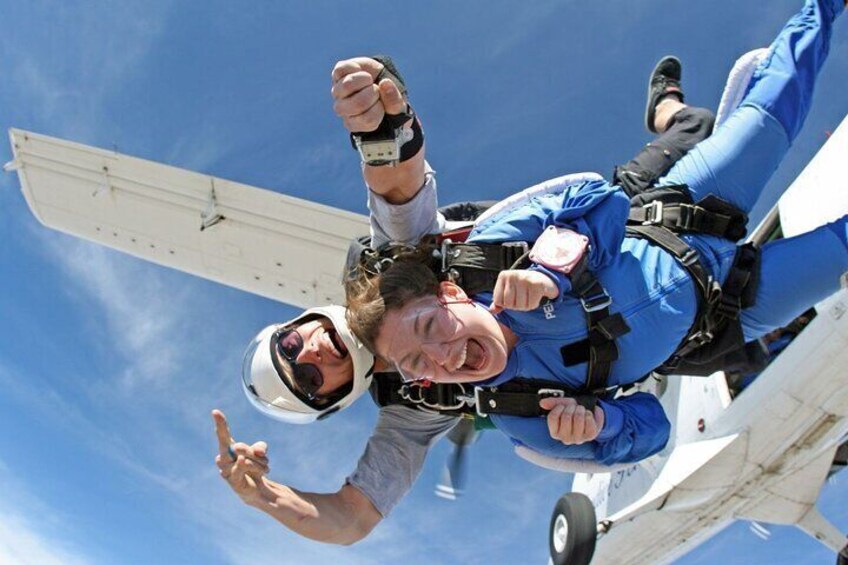 Skydive Tandem Jump Over Barcelona with Transport