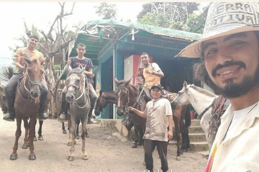 Horseback riding in the mountains