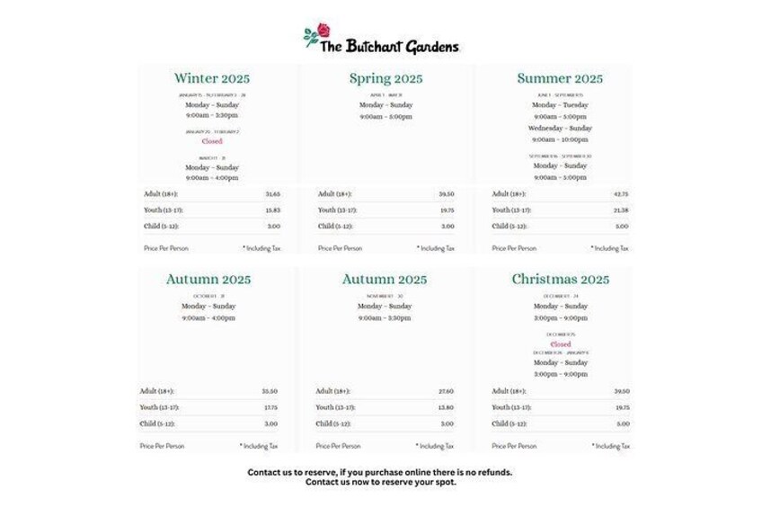 Butchart Gardens and City Highlights Tour