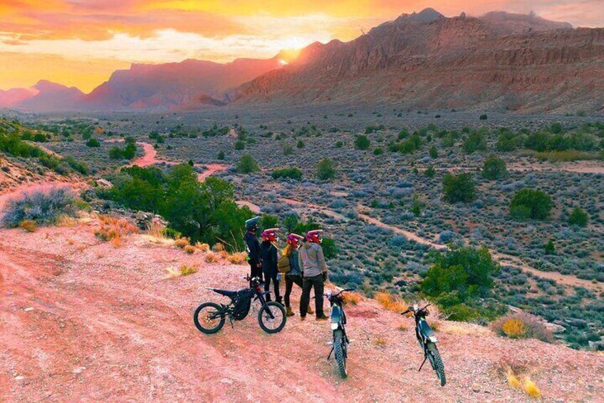Greater Zion: Chase the Sunset on E-Dirt Bike Tour Yant Flats 