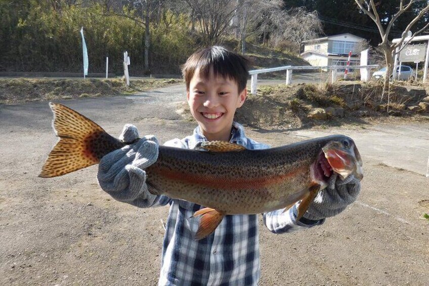 Look at this big catch! Even tiny kids can reel them in