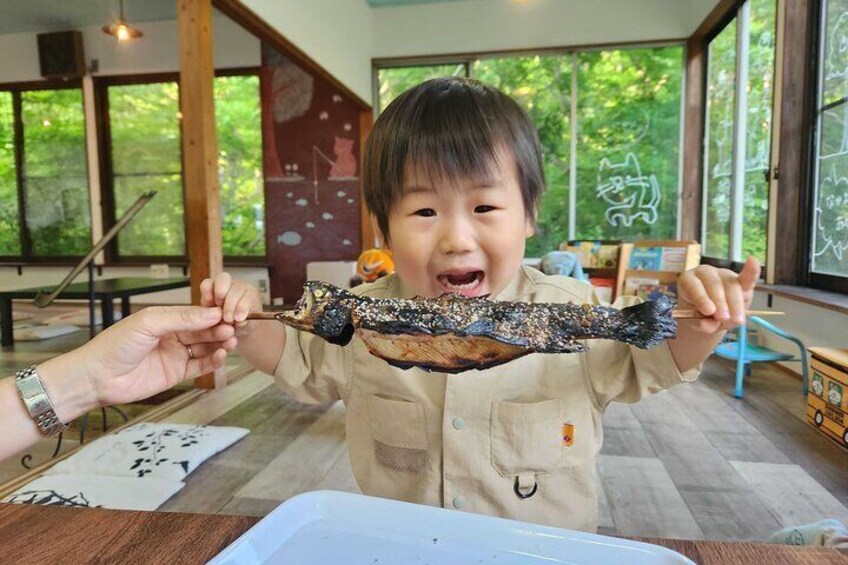 Kids can easily catch the fish and enjoy eating it too