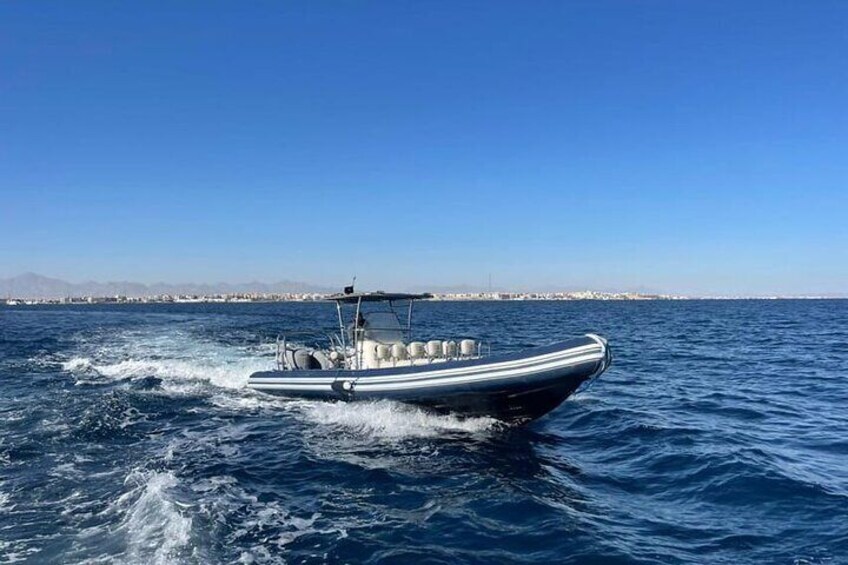 Experience the thrill of your own private speedboat ride across the Red Sea.