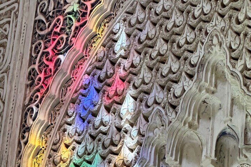 reflection of stained glass windows