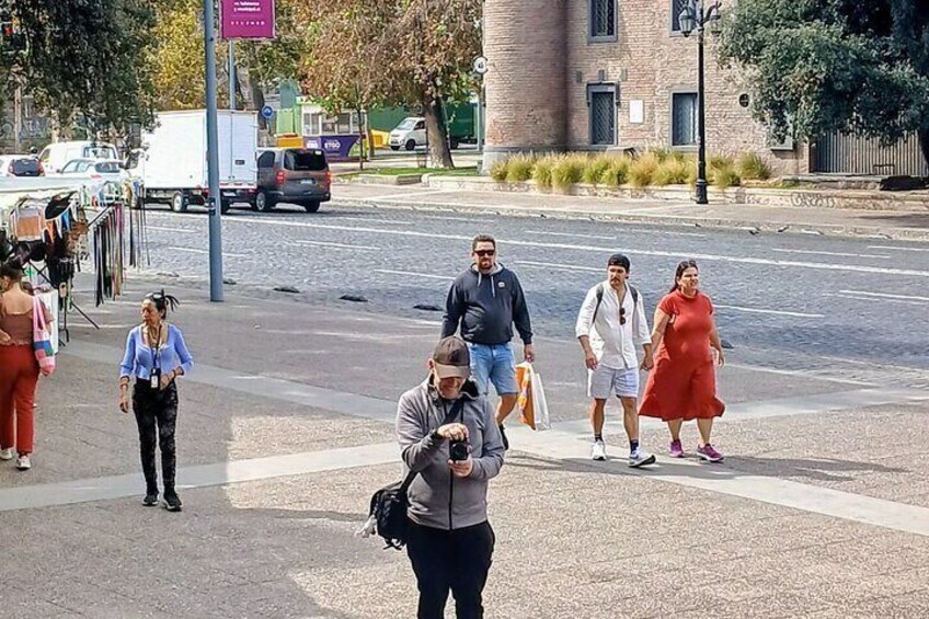 Solo traveller enjoying been photographed by our tour guide