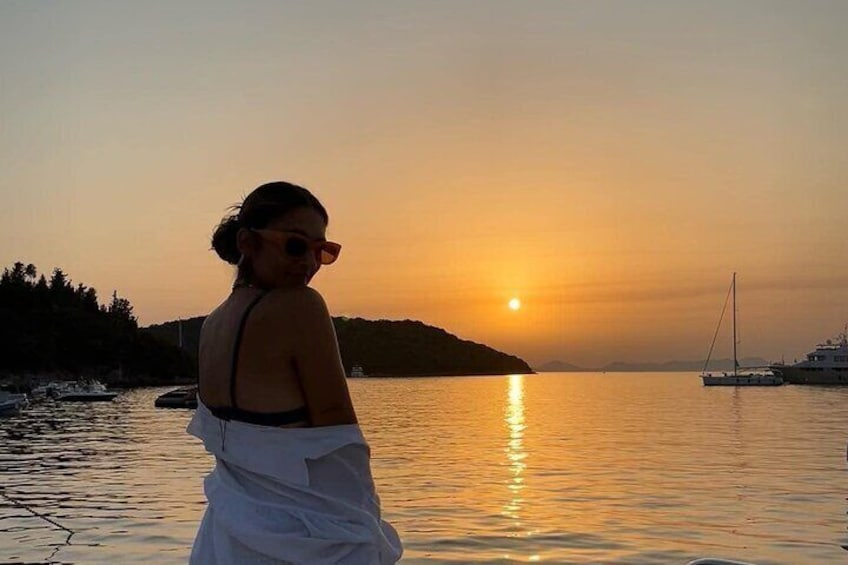 From Lefkimmi Syvota Blue Lagoon and Cave Sunset Cruise