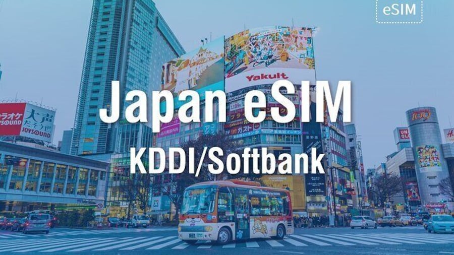 KDDI and Softbank eSIM in Japan for 1-30 Days with 3GB-Unlimited