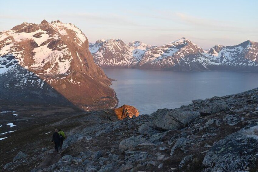 Above the Arctic Summer Midnight Sun Hike