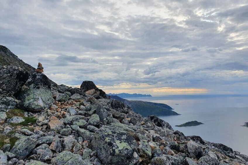 Above the Arctic Summer Midnight Sun Hike