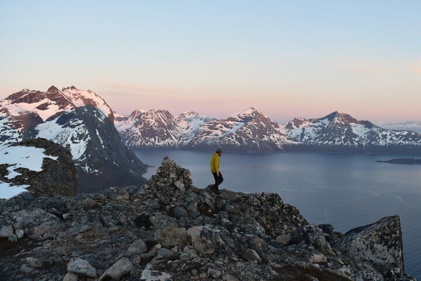 Above the Arctic Summer Midnight Sun Hike